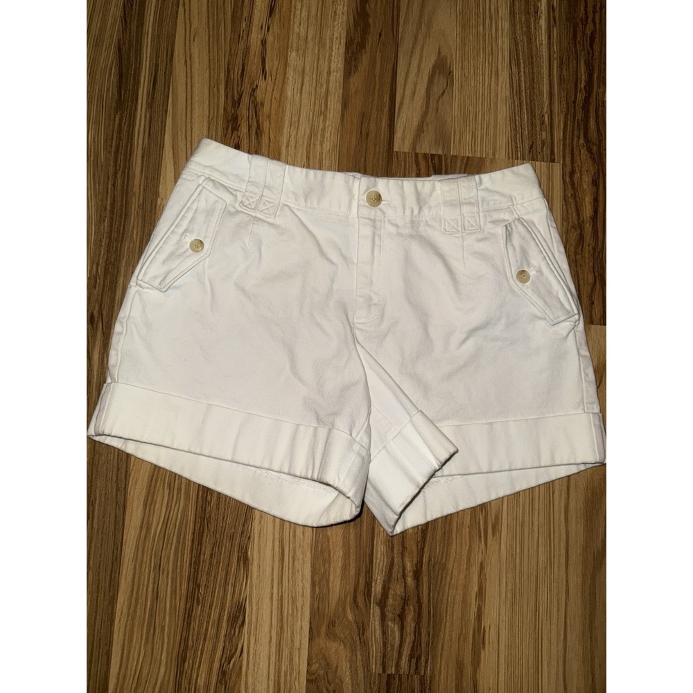 Banana Republic White Rolled Hem Women's Shorts
